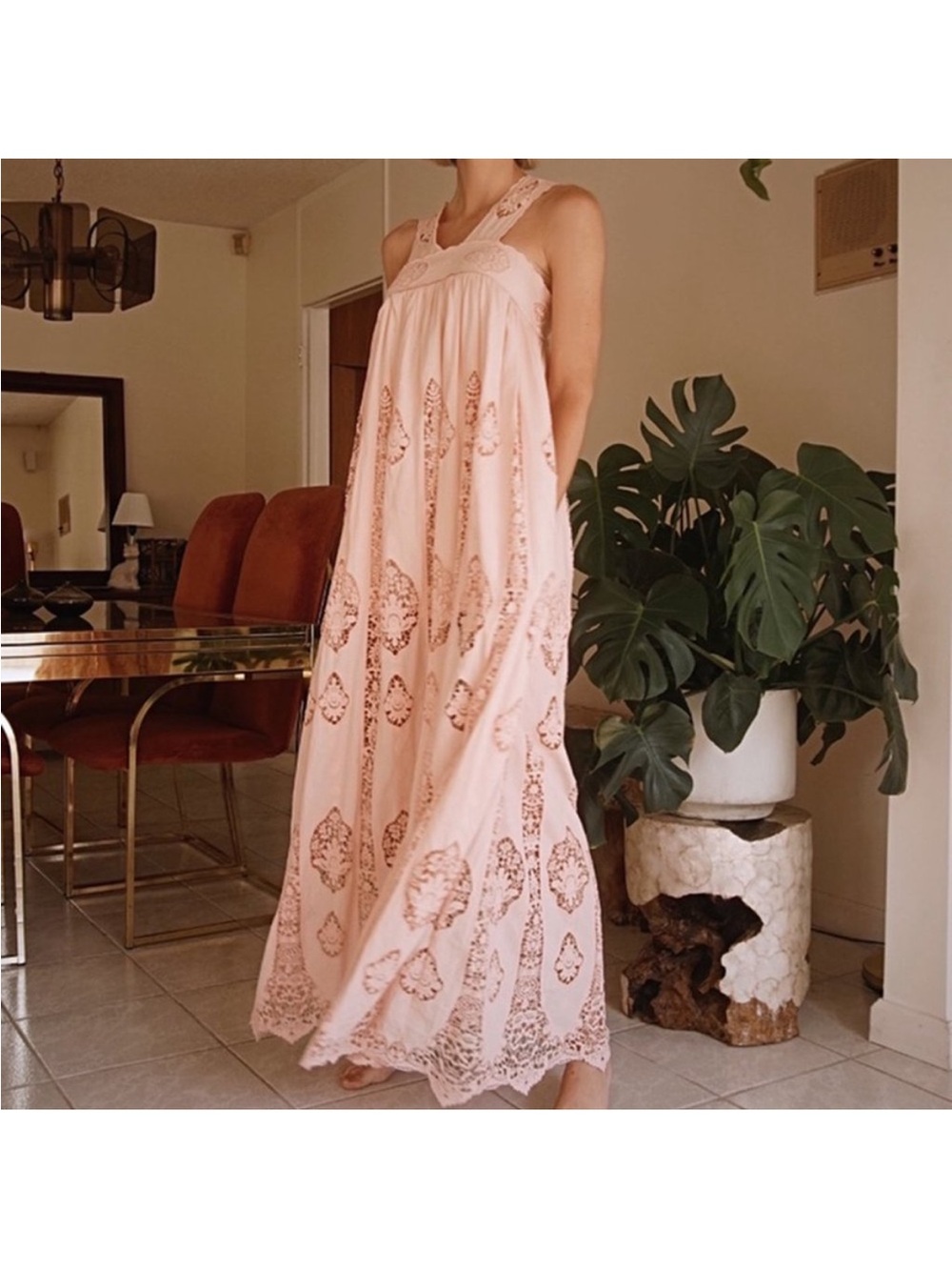 Nightcap Clothing Embroidered Cotton Maxi Dress Feminine Fairy Coquette Boho